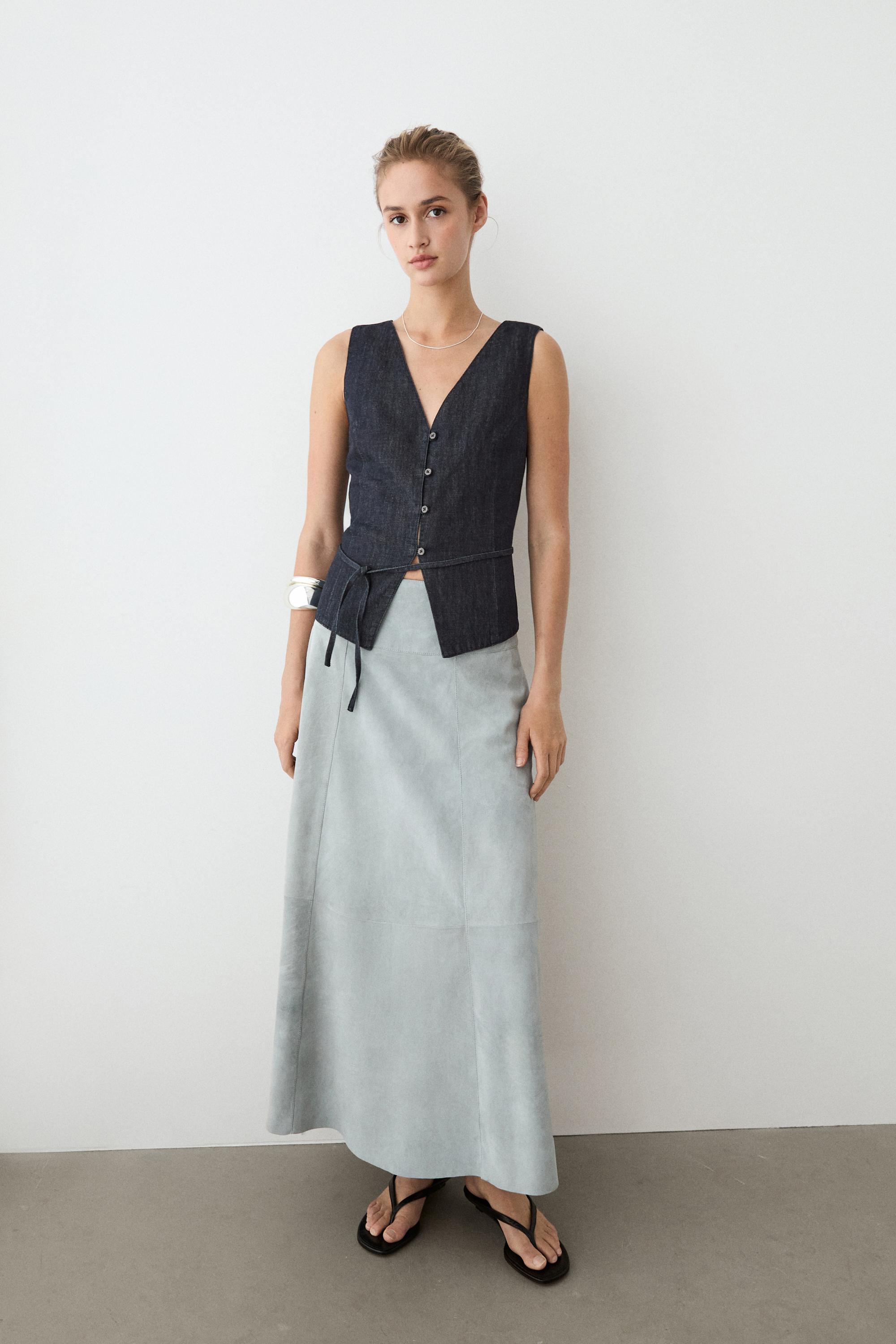 Gilet denim total look